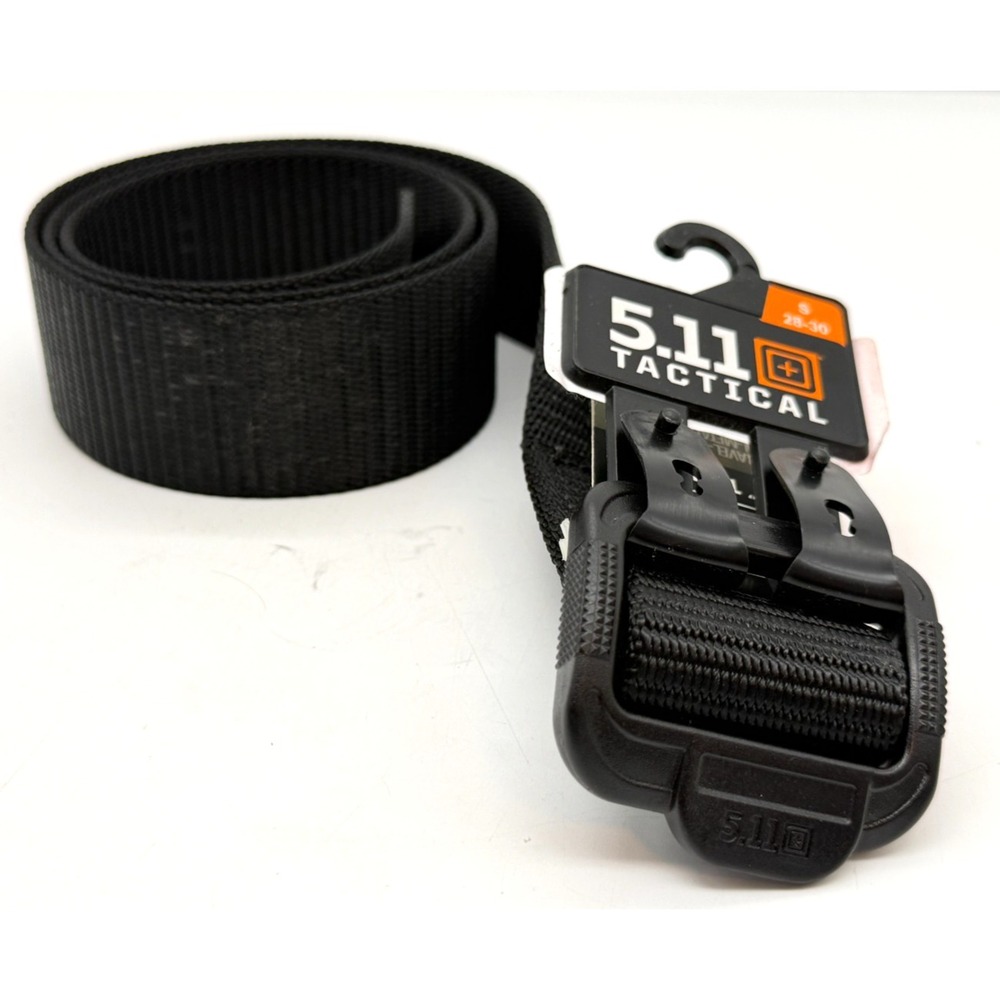 5.11 Tactical 1.5" TDU Belt Black Nylon Non-Metallic Buckle 5955 | Small 28-30